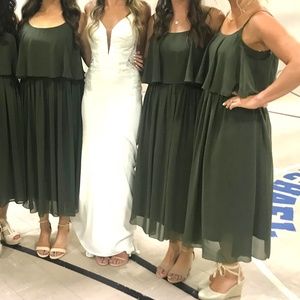 Revelry Layla Midi Convertible Chiffon Dress Size 6